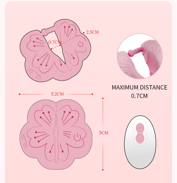 BloomVibe Petal Nipple Clamps Vibrator