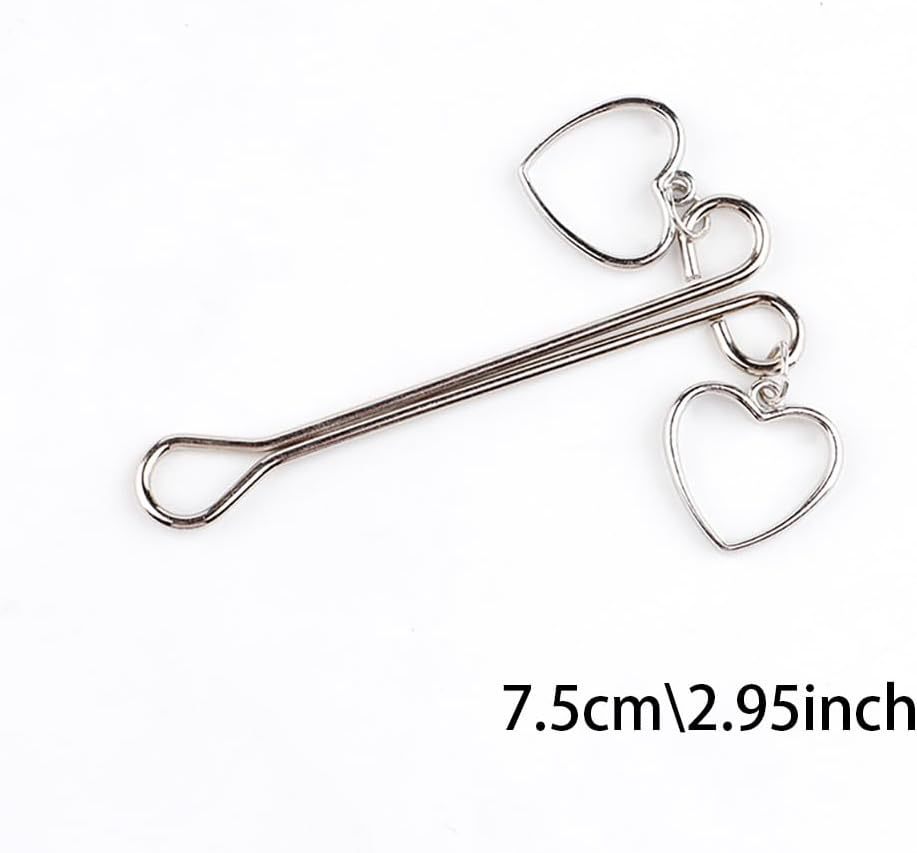 Silver Heart Nipple Clip Ring