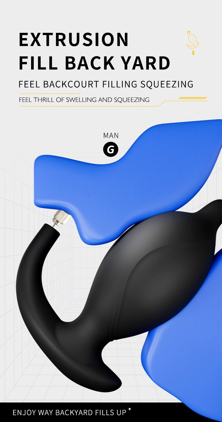 Inflatable & Detachable Enema Butt Plug