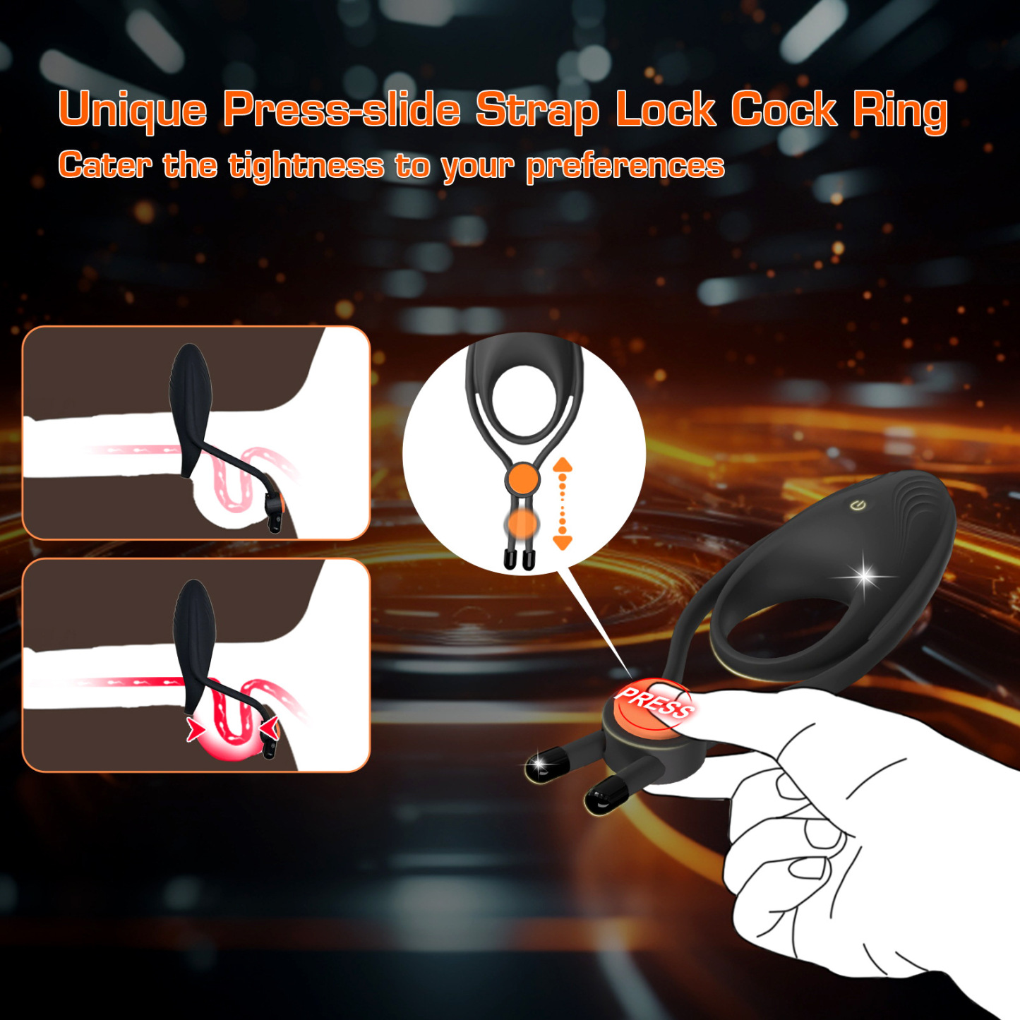 LockJoy 10-Mode Adjustable Vibrating Ring
