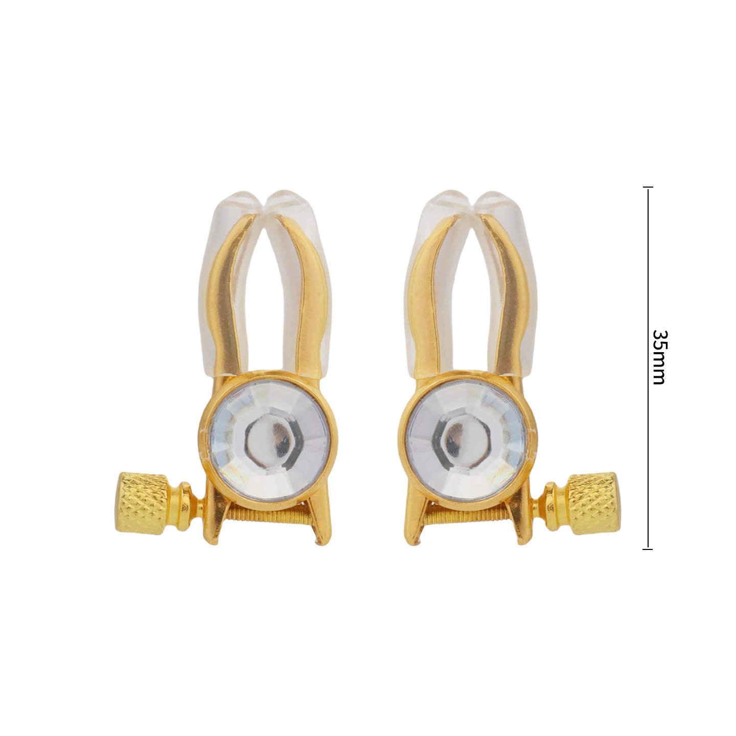 Crystal Base Adjustable Nipple Clamp - White - image 1