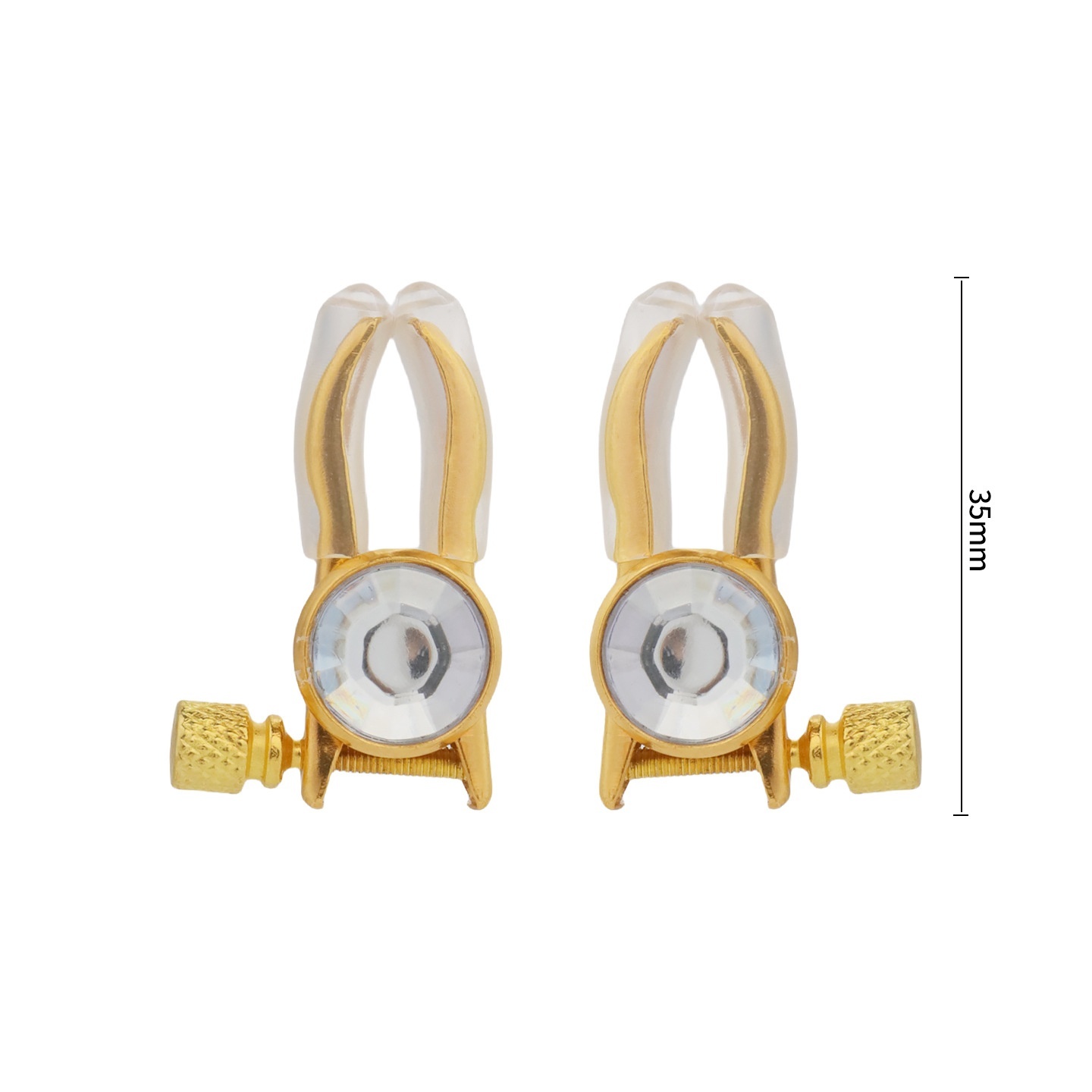 Crystal Base Adjustable Nipple Clamp - White - image 1