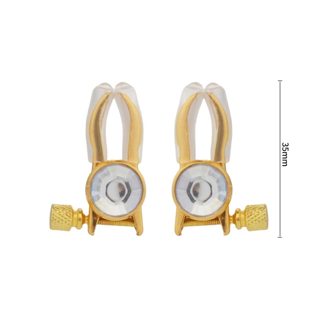 Crystal Base Adjustable Nipple Clamp - White - image 1