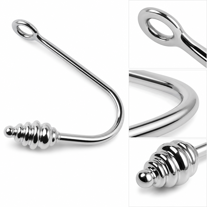Precision Screw-In Ribbed Anal Hook Set - image 3
