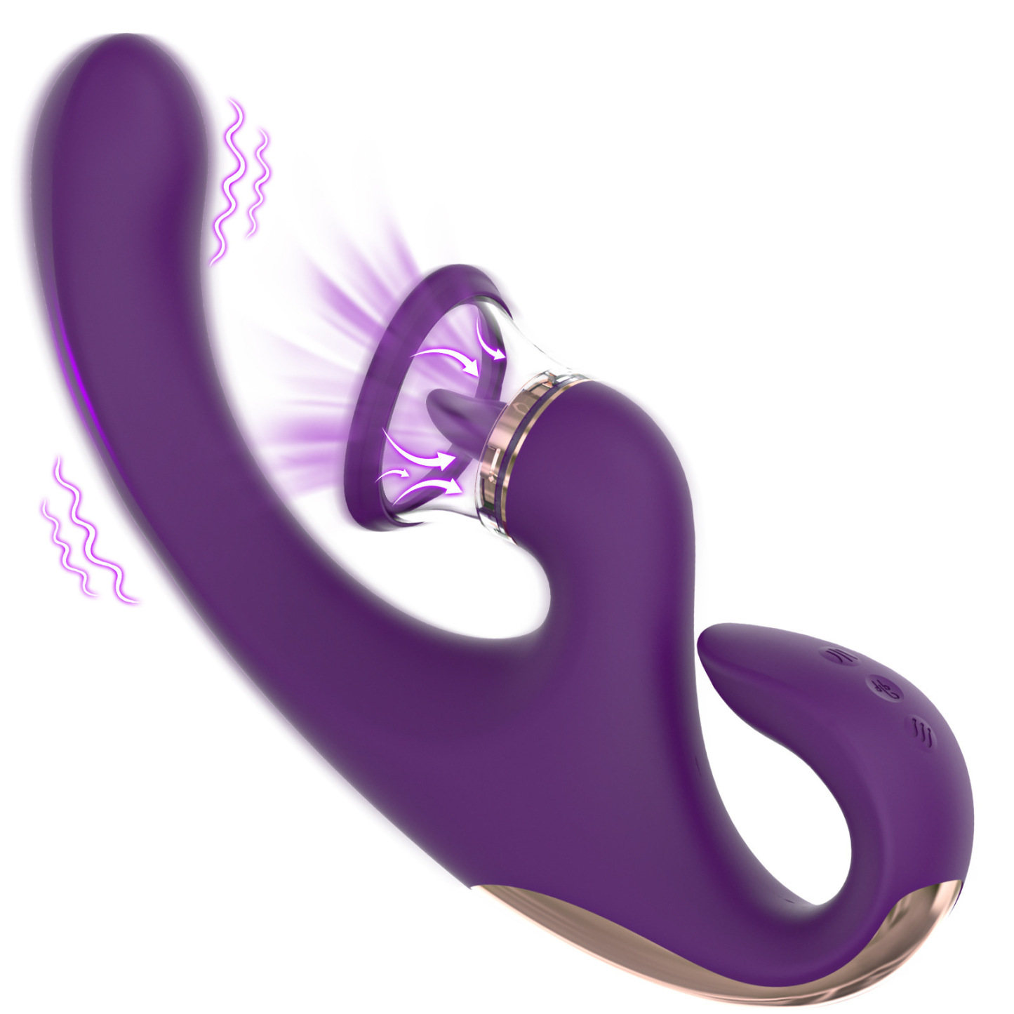 9+9 Dual Stimulation Clitoral Suction & G-spot Vibrator - Purple - image 7