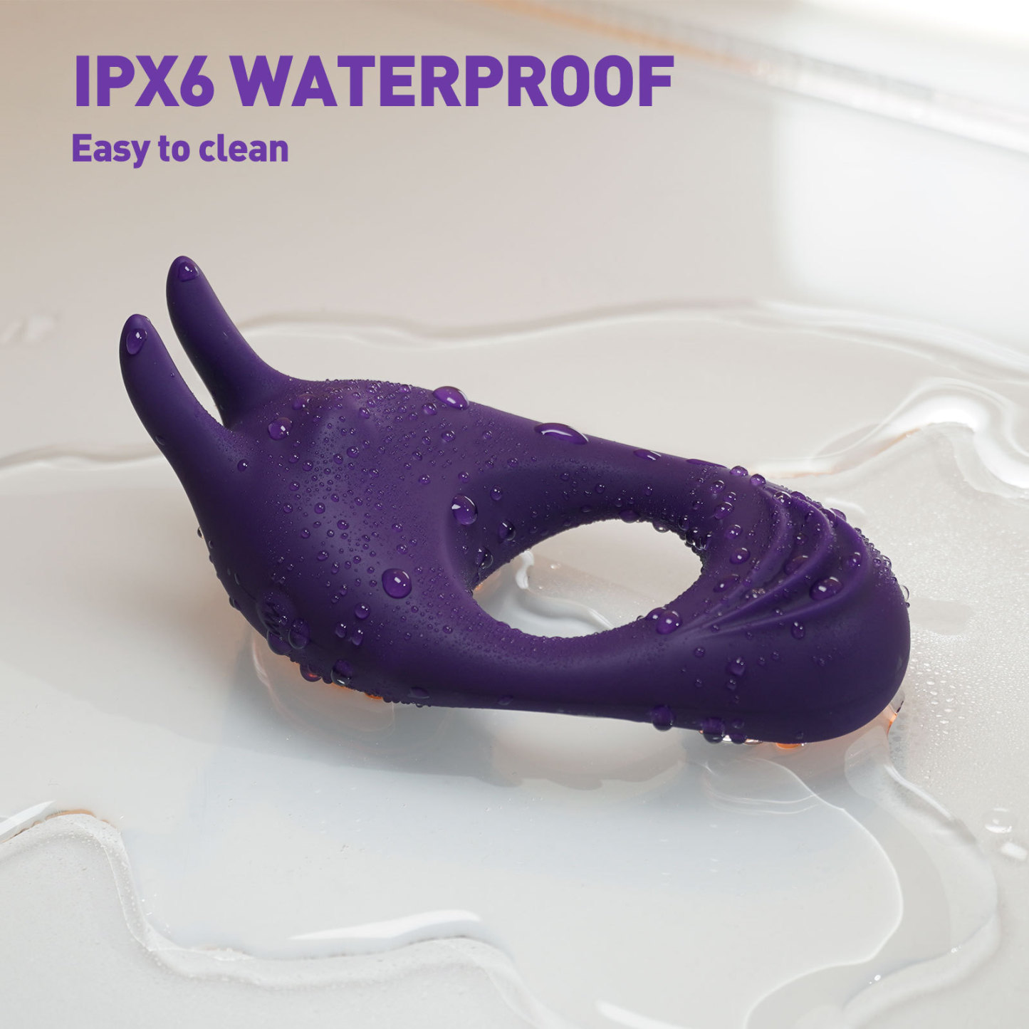 9 Vibrating Rabbit Purple Cock Ring-WeLovePlugs