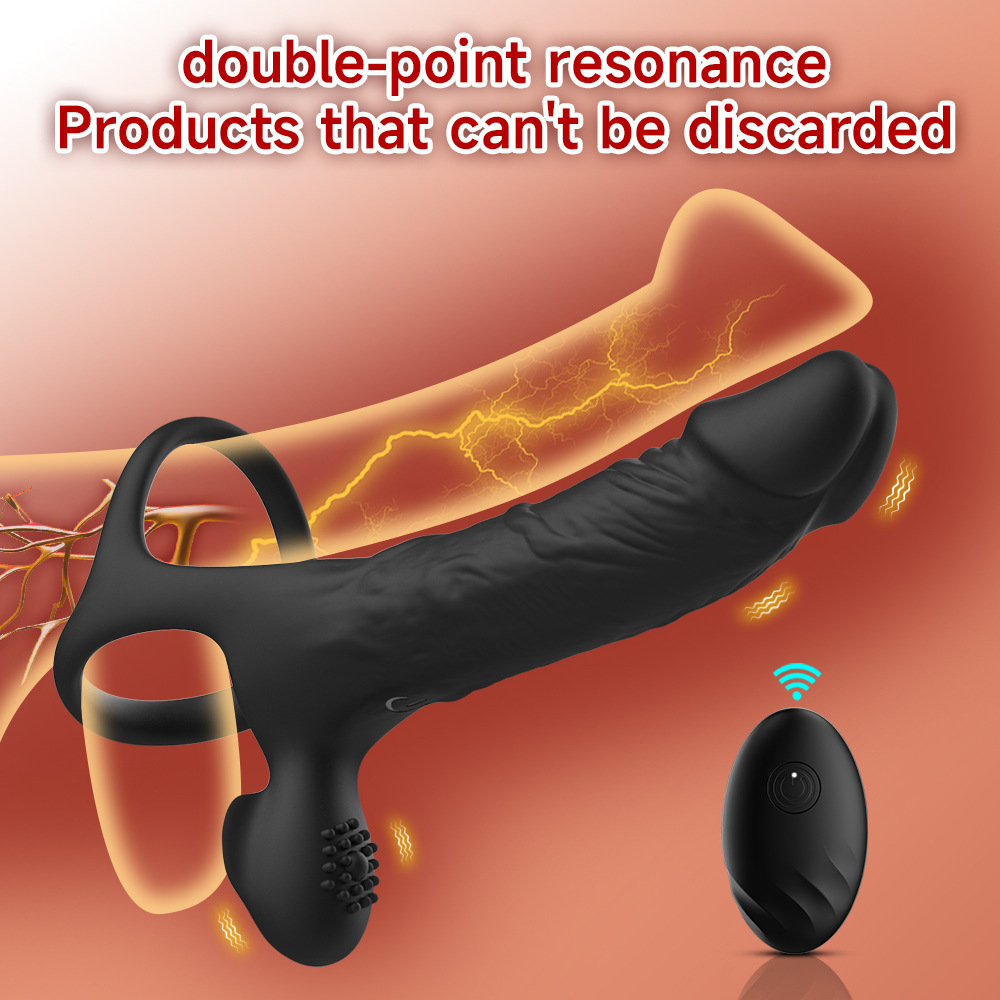 7-Mode Dual Vibe Cock Ring – Double Penetration & Testicle Stimulation Penis Sleeve-WeLovePlugs