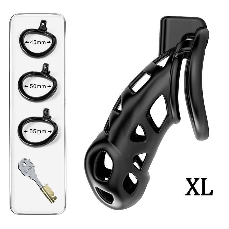 Black Cobra Slave Chastity Cage-WeLovePlugs