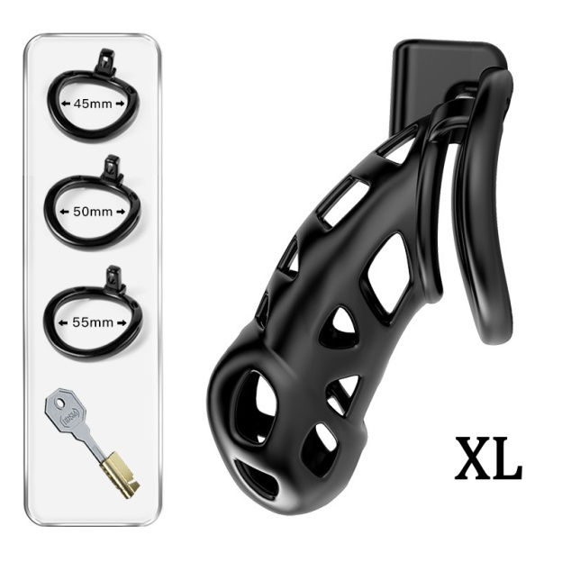 Black Cobra Slave Chastity Cage-WeLovePlugs