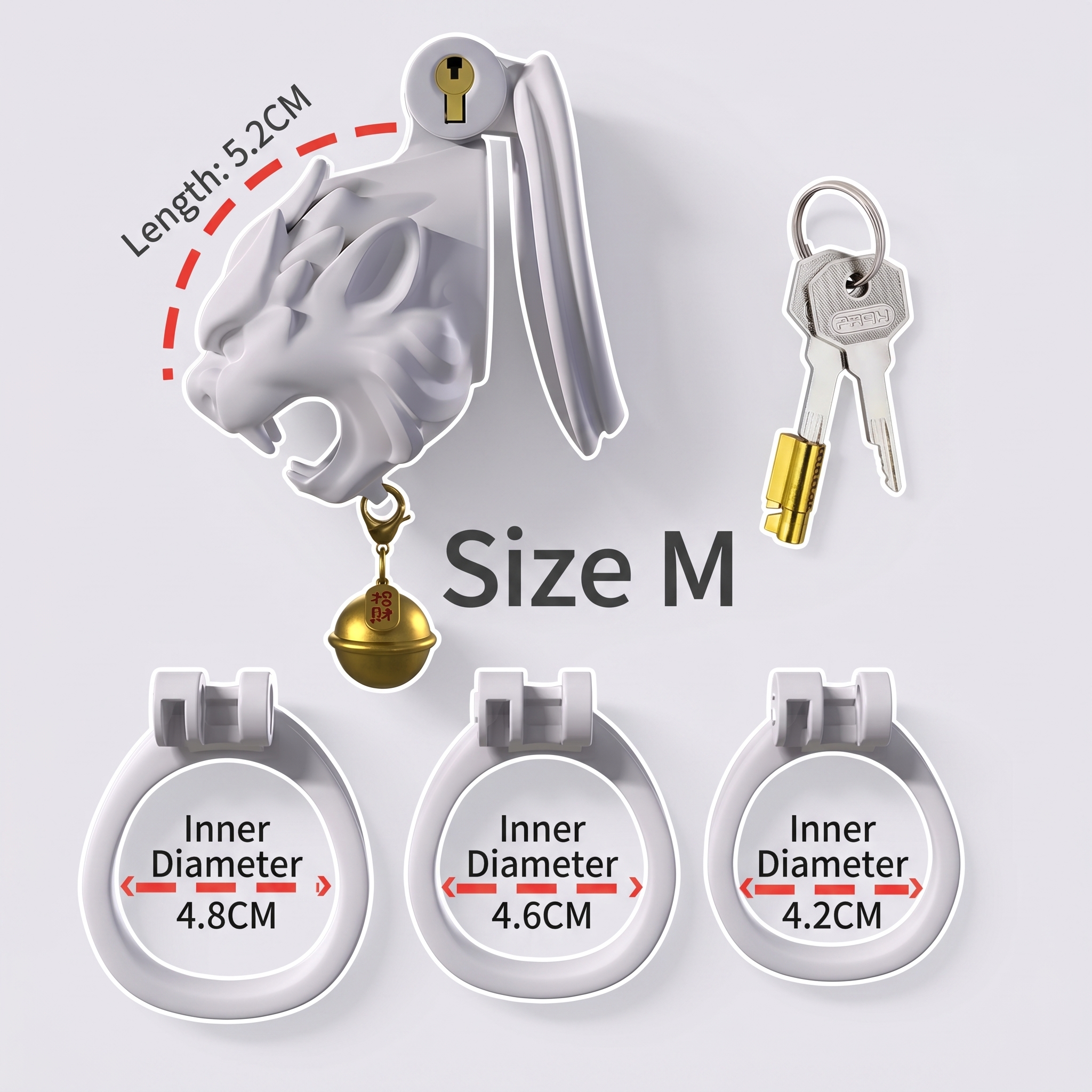 Lucky Lion Head Chastity Cage - M - image 2