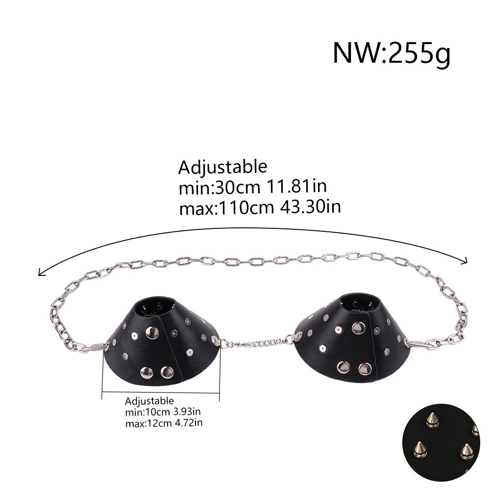Riveted Punk Leather Bra BDSM Spike Lingerie-WeLovePlugs