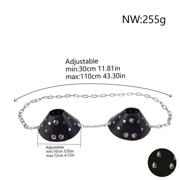 Riveted Punk Leather Bra BDSM Spike Lingerie-WeLovePlugs