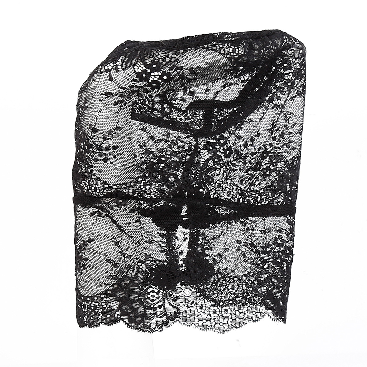 Lace Full Face Masquerade Mask Mesh Headwear-WeLovePlugs