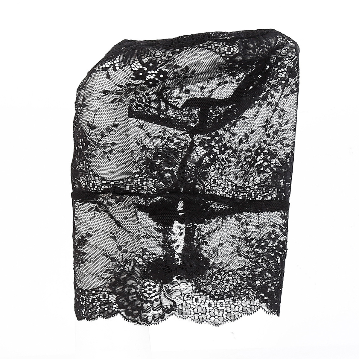 Lace Full Face Masquerade Mask Mesh Headwear-WeLovePlugs