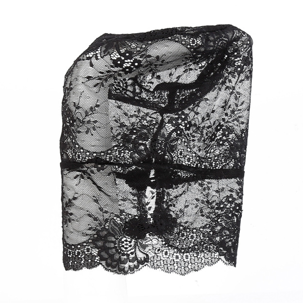 Lace Full Face Masquerade Mask Mesh Headwear-WeLovePlugs