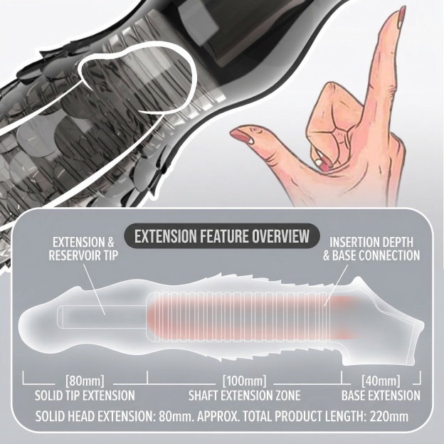 Vibrating Extension Sleeve for Added Length & Sensation - image 2