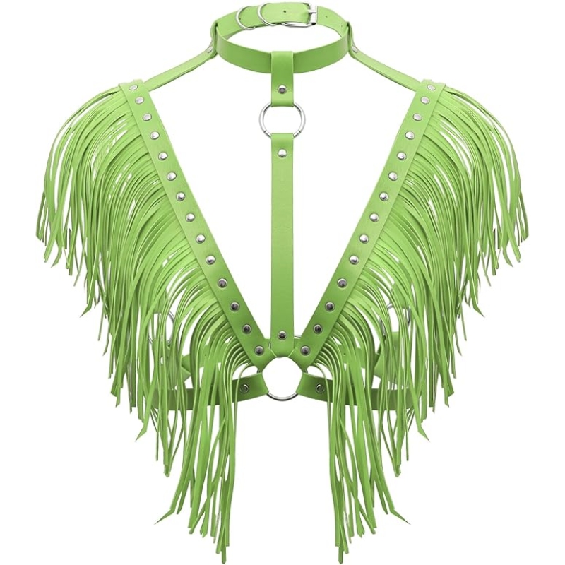 FlexLuxe Adjustable Lingerie Harness Tassel Cape-WeLovePlugs