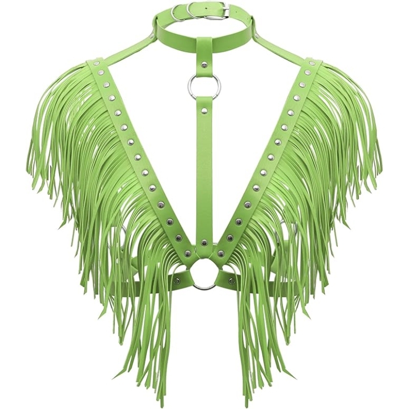 FlexLuxe Adjustable Lingerie Harness Tassel Cape-WeLovePlugs