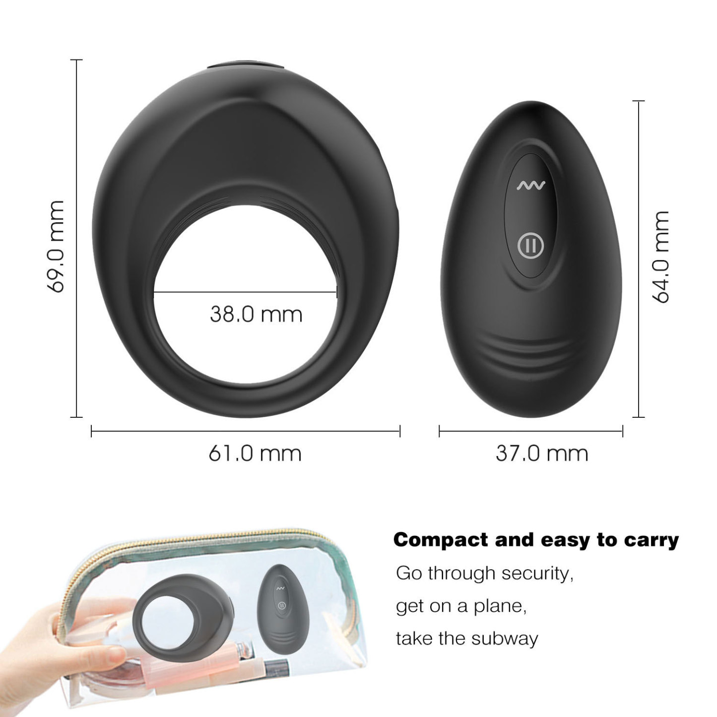 38mm Remote Control Cock Ring – Boost Performance & Pleasure-WeLovePlugs
