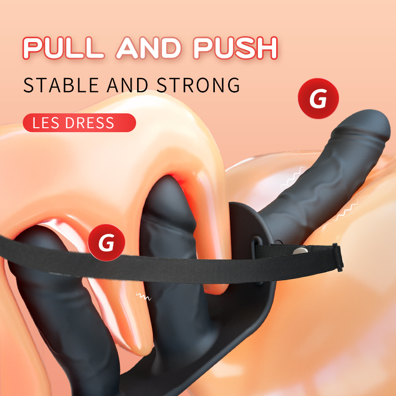 Lesbian Triple-Power Strap-On Vibrating Dildo