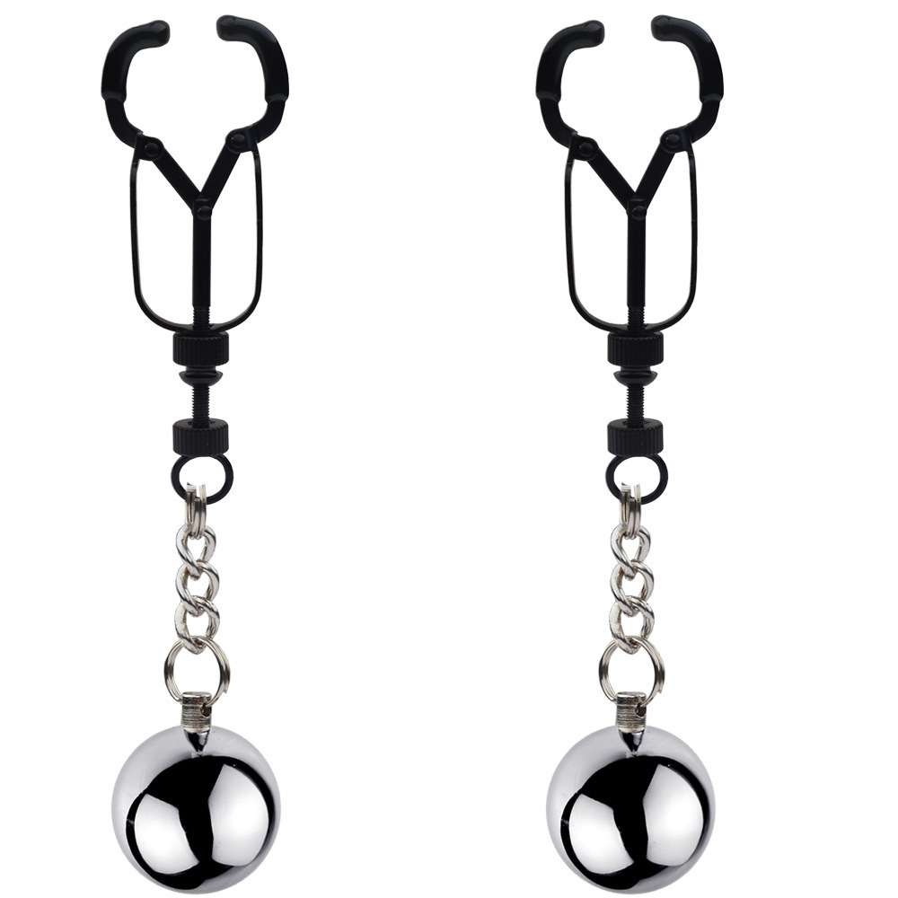 BDSM Black Y Shape Nipple Clamps Nipple Clips -WeLovePlugs