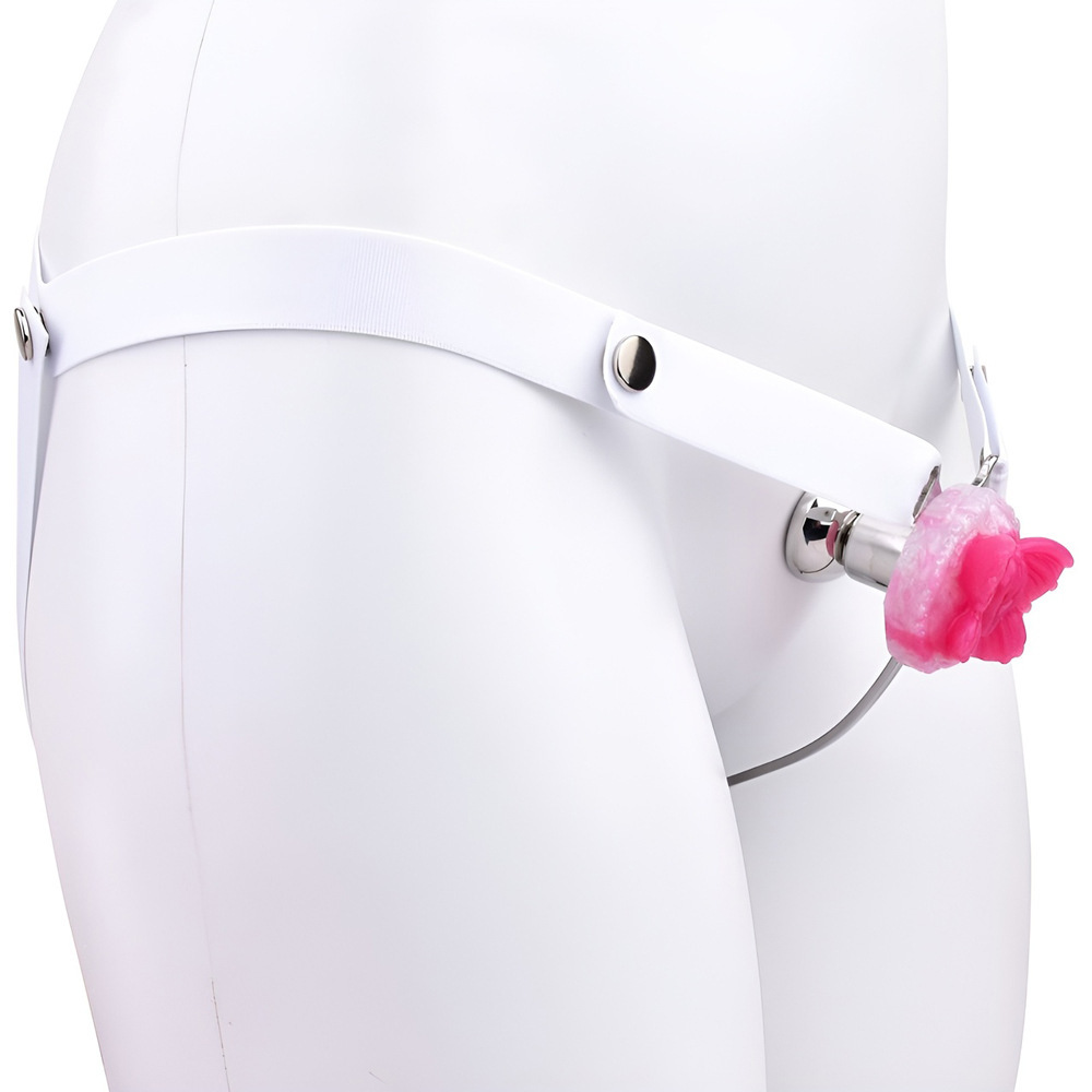 Sissy Blossom Bondage Chastity Cage with Belt-WeLovePlugs