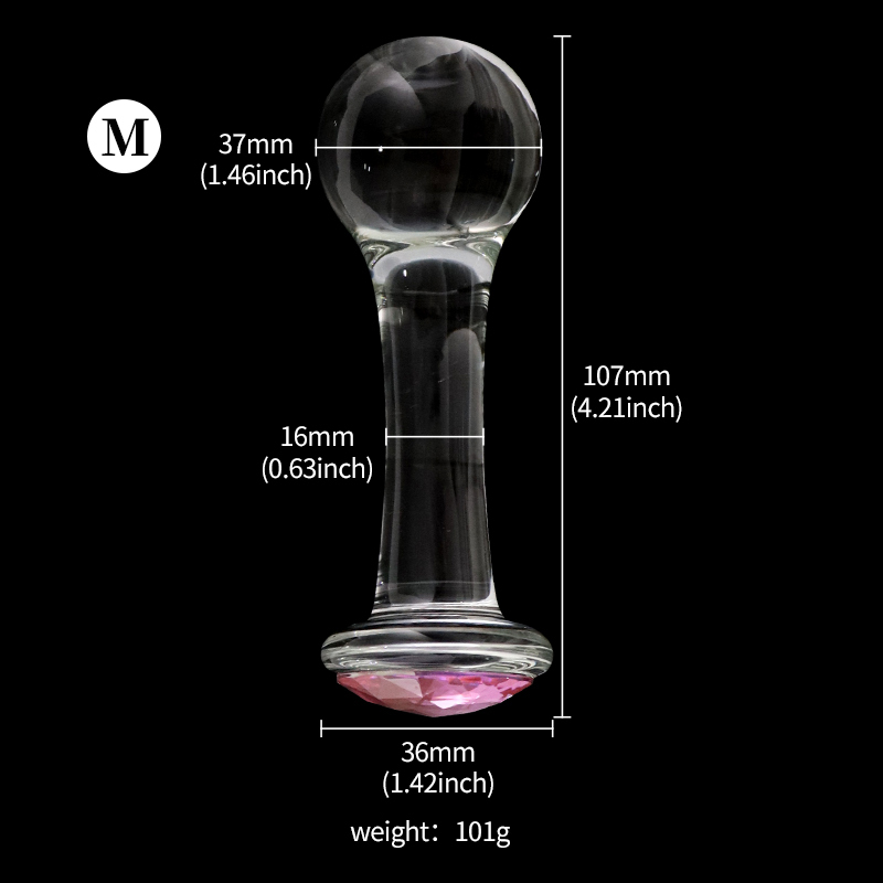 Crystalglow Glass Pleasure Anal Plug-WeLovePlugs