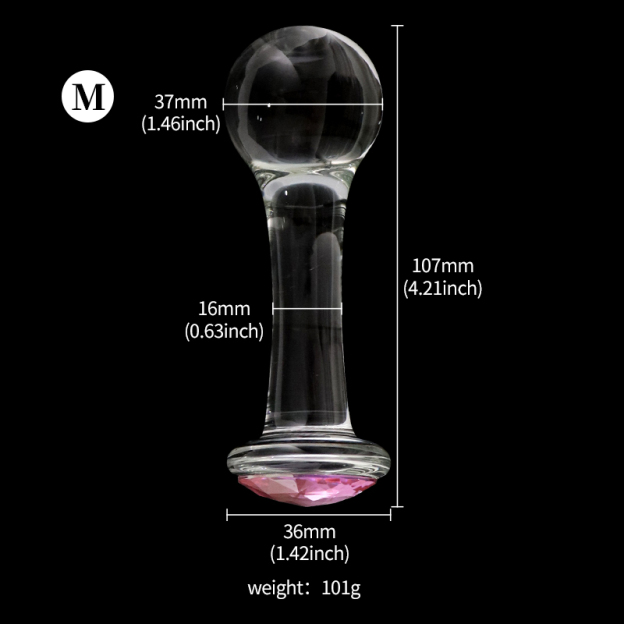 Crystalglow Glass Pleasure Anal Plug-WeLovePlugs