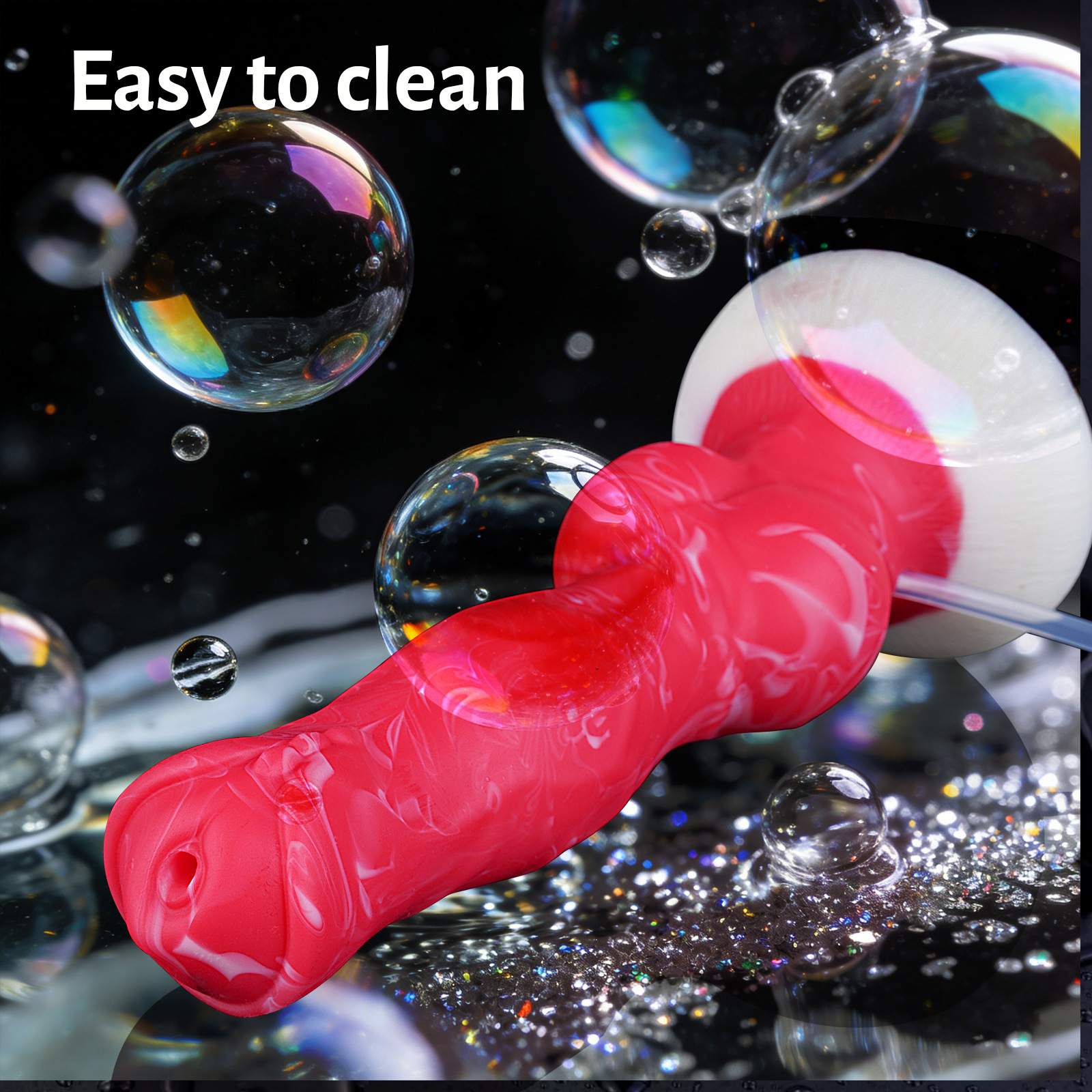 Crimson Vortex Cum-Shooting Fantasy Knot Dildo - image 8