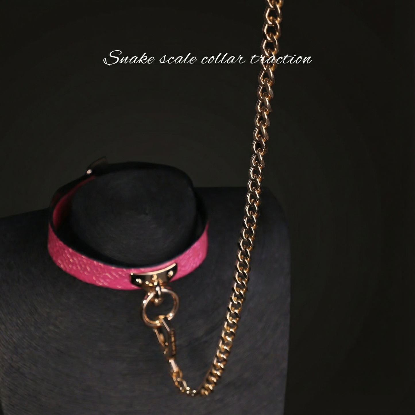 Snake Skin Texture Collar & Leash Set - image 10