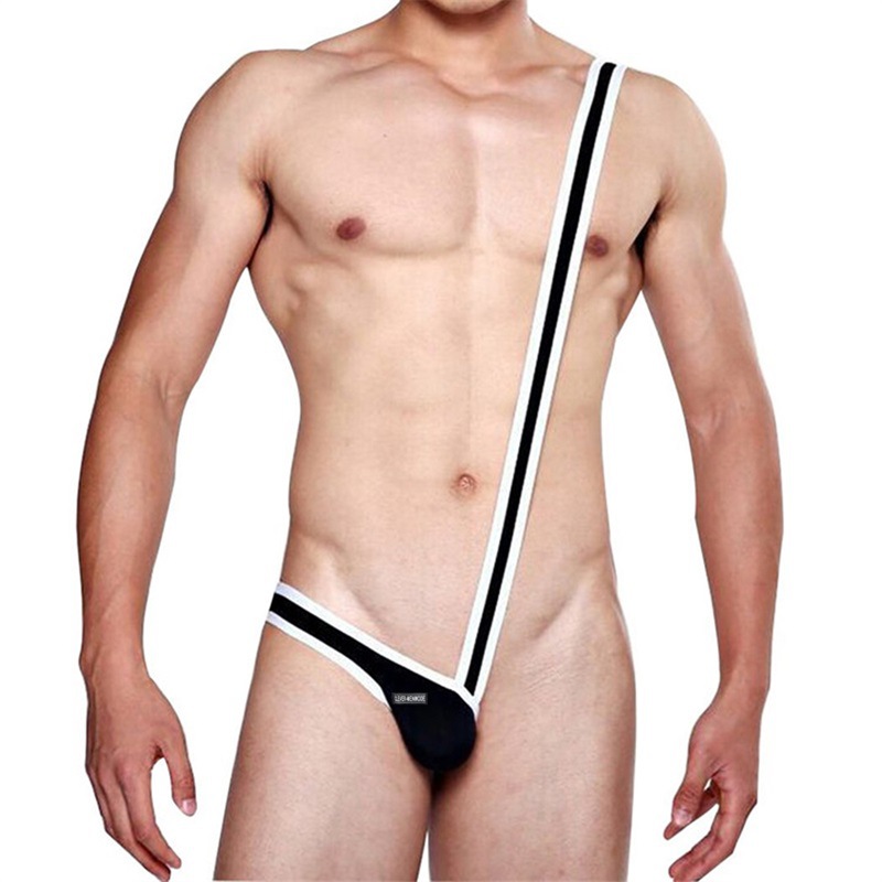 Men's One-Piece Underwear – Side-Opening Suspender Undergarment - Left - One Size - image 4