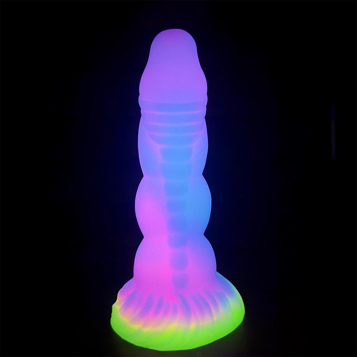 8.18'' Fantasy Monster Dildo with Multi-Texture Design & Glow-in-the-Dark Effect - image 2