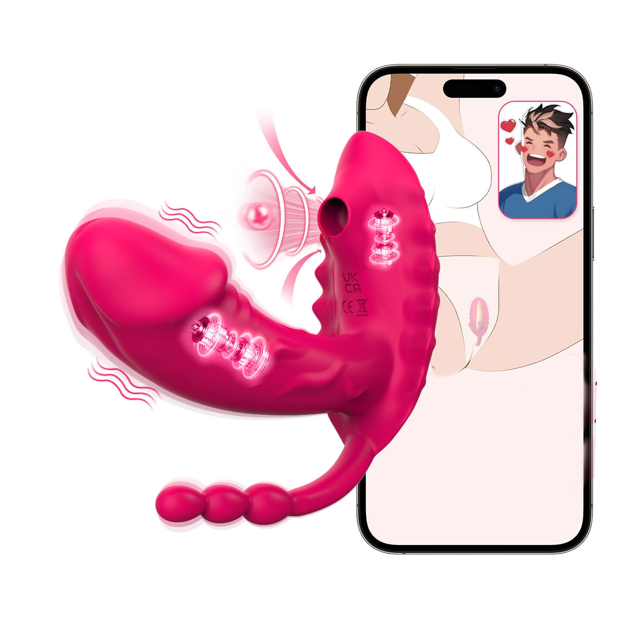 3.62'' App Control Vibrator - Rose - image 3