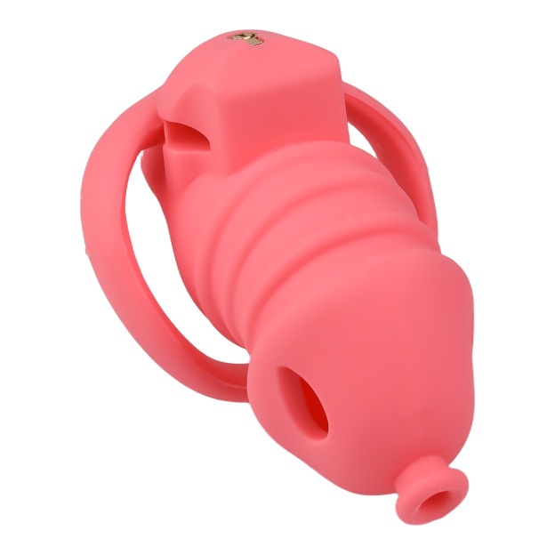 Premium Silicone Chastity Cage with Urethral Tube-WeLovePlugs