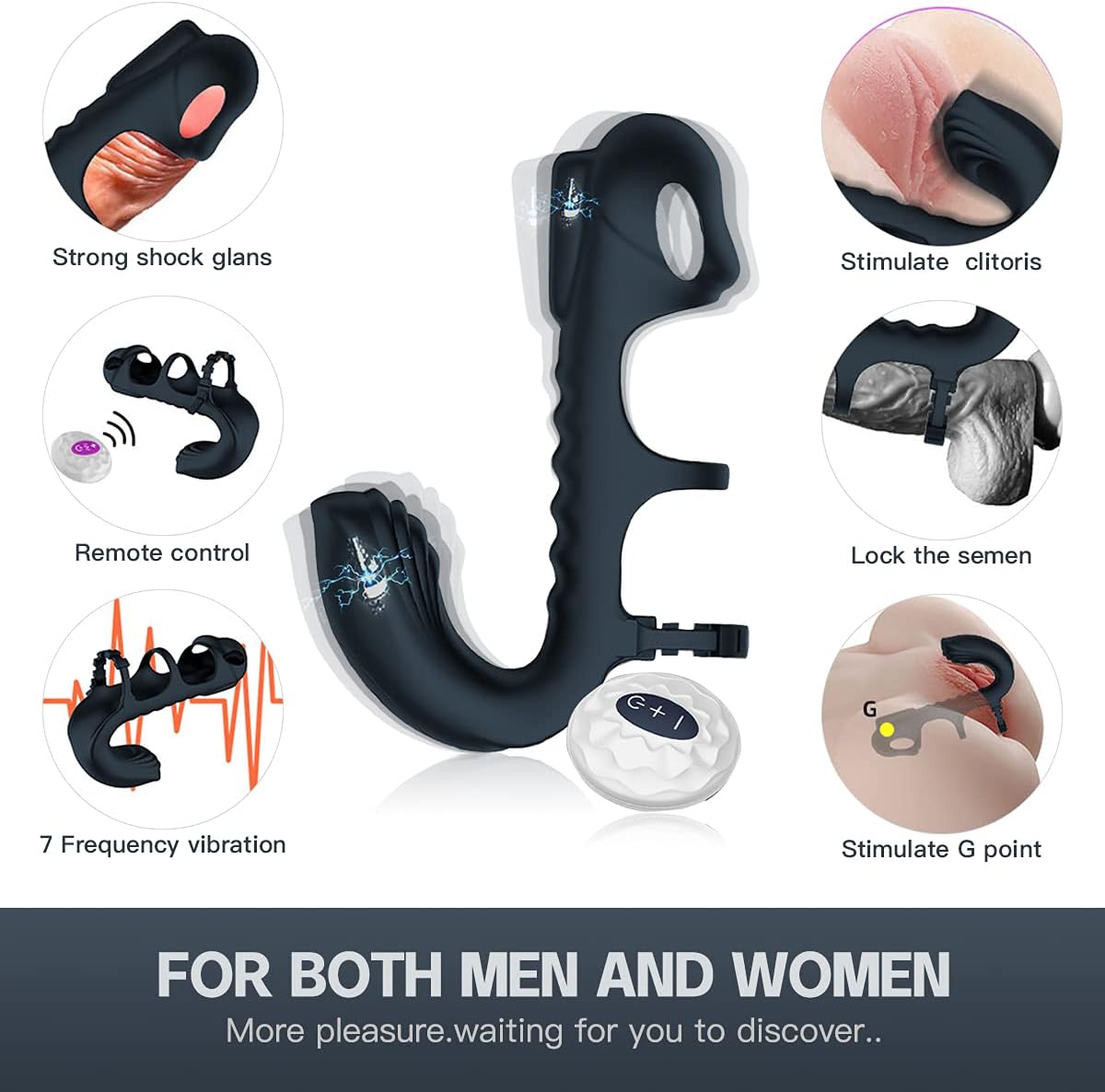 dual vibrating penis sleeve Sex & Mischief Amor Collar With Nipple Clamps By Sportsheets main image 1