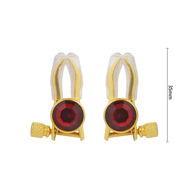 Crystal Base Adjustable Nipple Clamp - Red - image 10