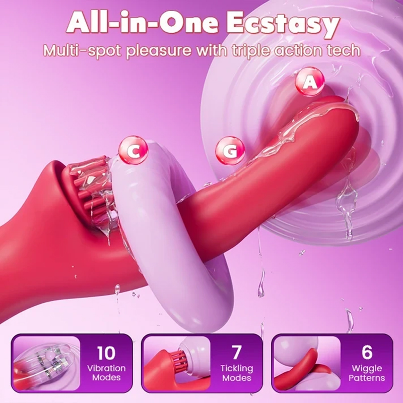 3-in-1 Come-hither Rabbit Vibrator - image 5