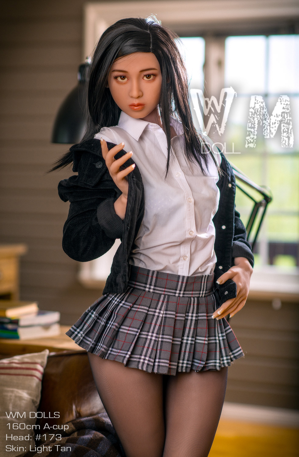 160cm A Cup S-TPE Realistic Sex Doll Black Hair