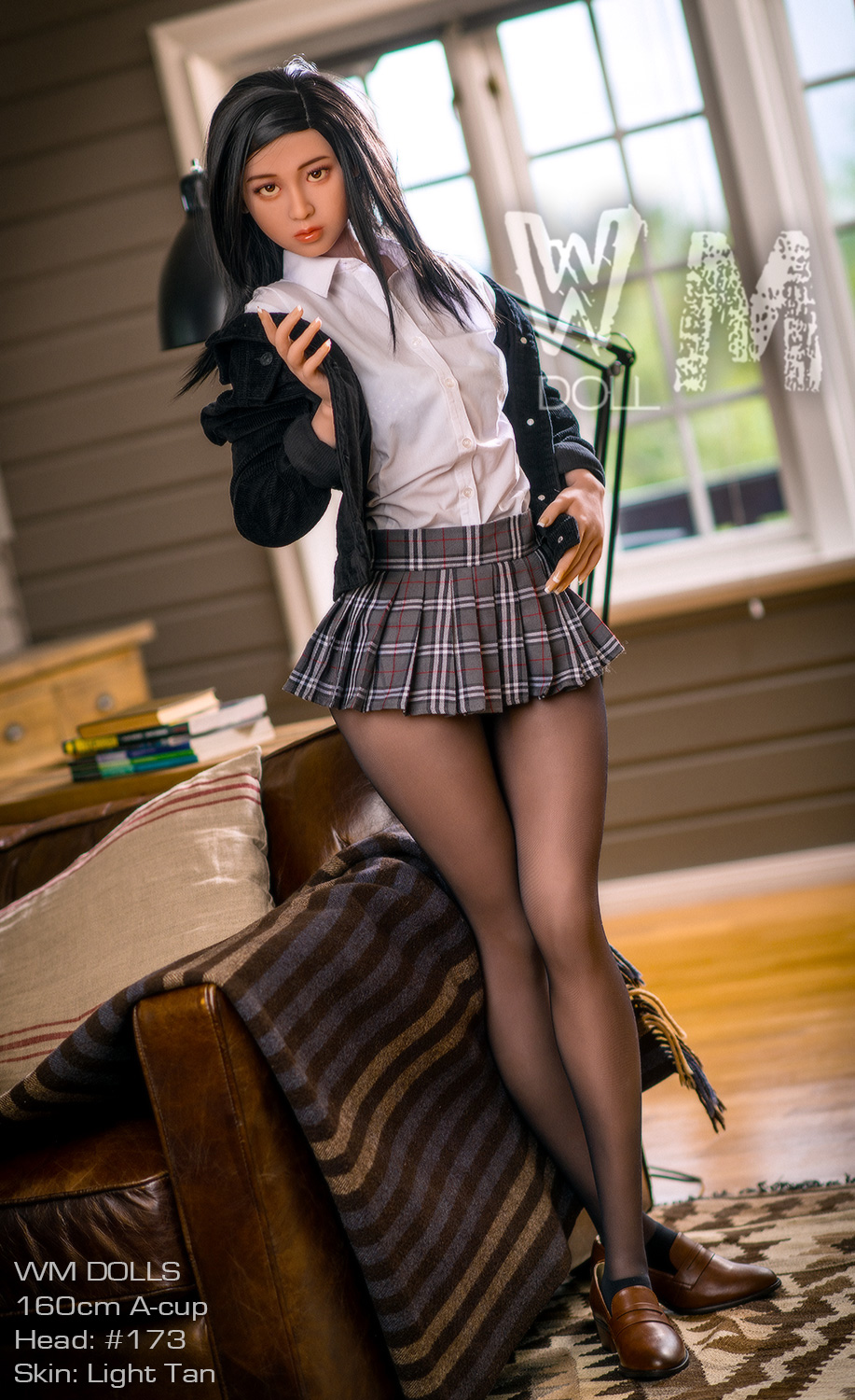 160cm A Cup S-TPE Realistic Sex Doll Black Hair