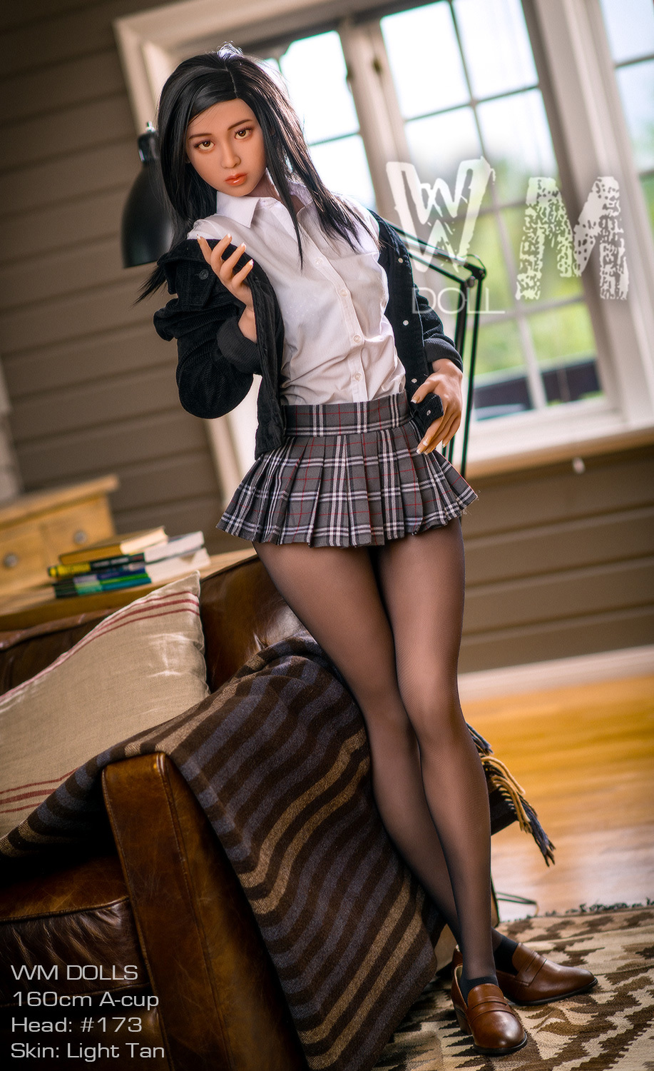 160cm A Cup S-TPE Realistic Sex Doll Black Hair