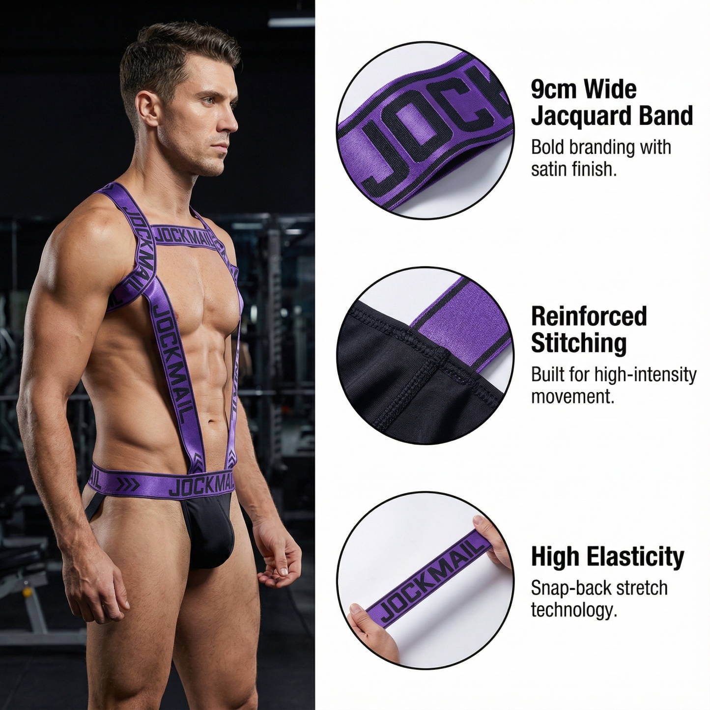 Jockmail Mens Harness With Jockstrap Bodysuit - image 8