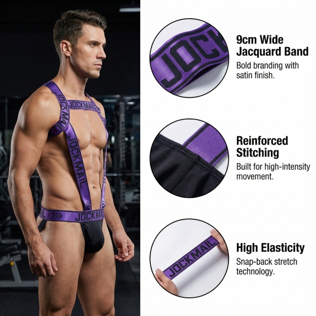 Jockmail Mens Harness With Jockstrap Bodysuit - image 8