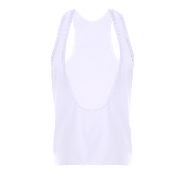 Man Deep V-neck Sexy Sleeveless Tops - White - 3XL - image 4