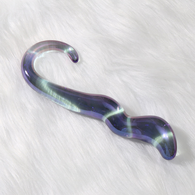 Iridescent Glass G-Spot Dildo Wand – Elegant Body-Safe Butt Plug-WeLovePlugs