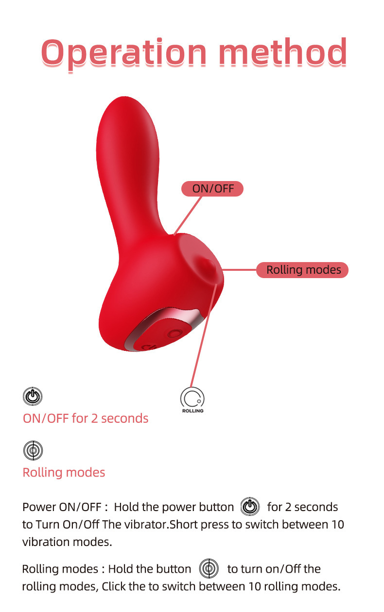 Rose Bead Vibrator Clit Licking Toy-WeLovePlugs