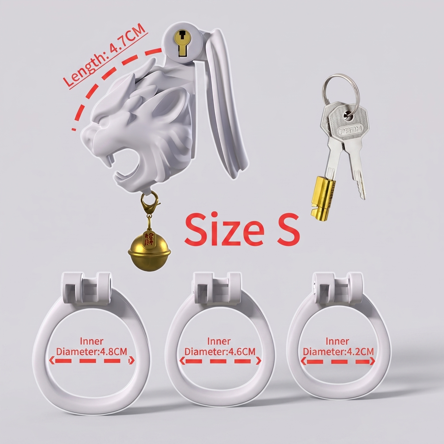Lucky Lion Head Chastity Cage - S - image 8