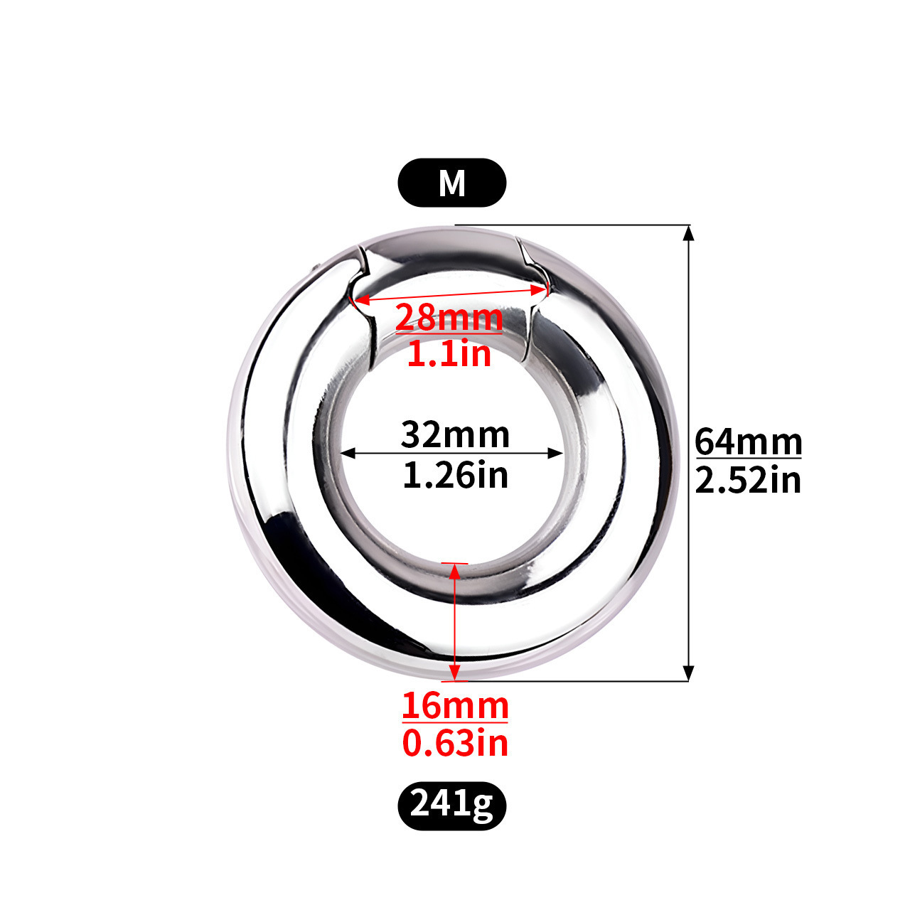Stainless Steel Locking Cock Ring-WeLovePlugs
