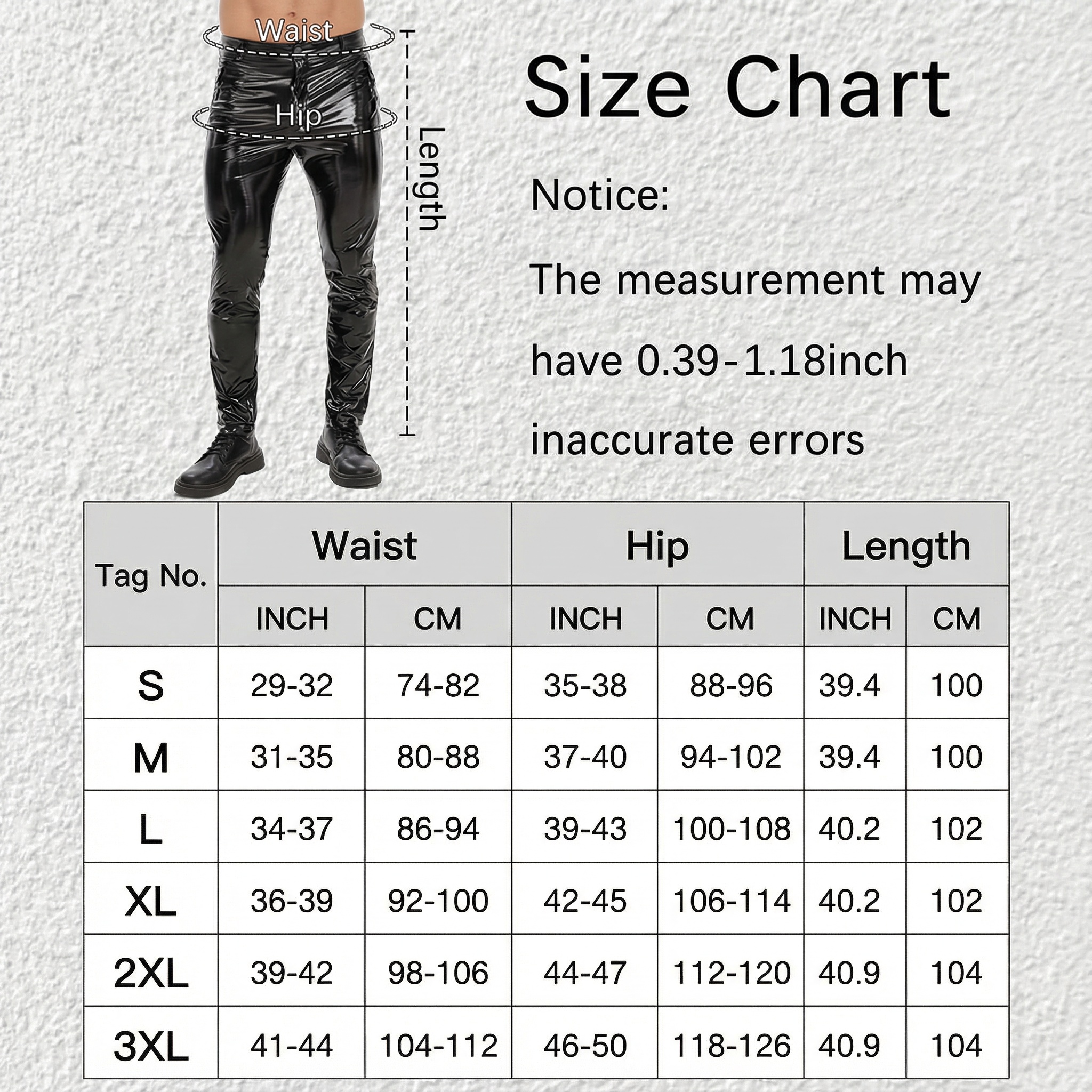 Men's Latex Wet-Look Leggings with Pockets – Faux Leather Club & Biker Trousers - image 5