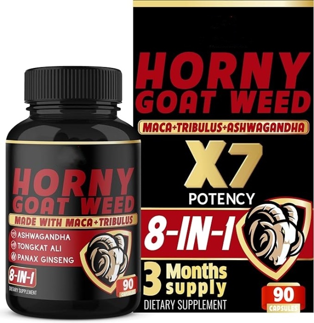 Horny Goat Weed Capsules Natural Aphrodisiac, Maca, Ginseng, Tribulus Terrestris -WeLovePlugs
