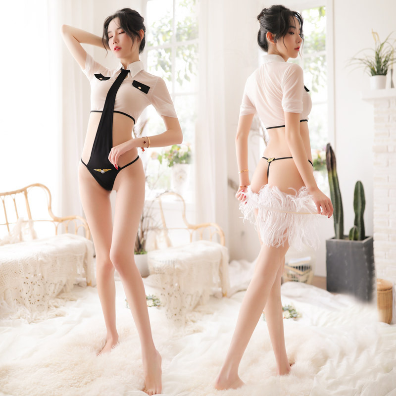 Police Costume Cosplay Lingerie Set - White - One Size - image 2